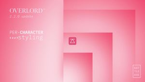 Per-character text styling + free-flowing text animation